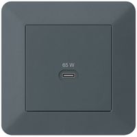 UP-USB-Ladesteckdose Hager kallysto.trend Typ C 65W 3250mA anthrazit