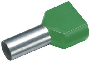 Zwillings-Aderendhülse Cimco 16mm² 14×30mm Kupfer PP grün
