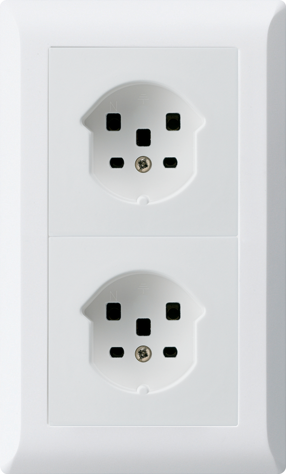 UP-Kombination KLI 2x1, Steckdose T25 + T25 ws