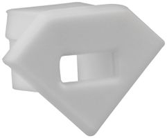 Endkappe DOTLUX, aus PVC, für Profil/Abdeckung 8I, grau, mit Kabeldurchführung