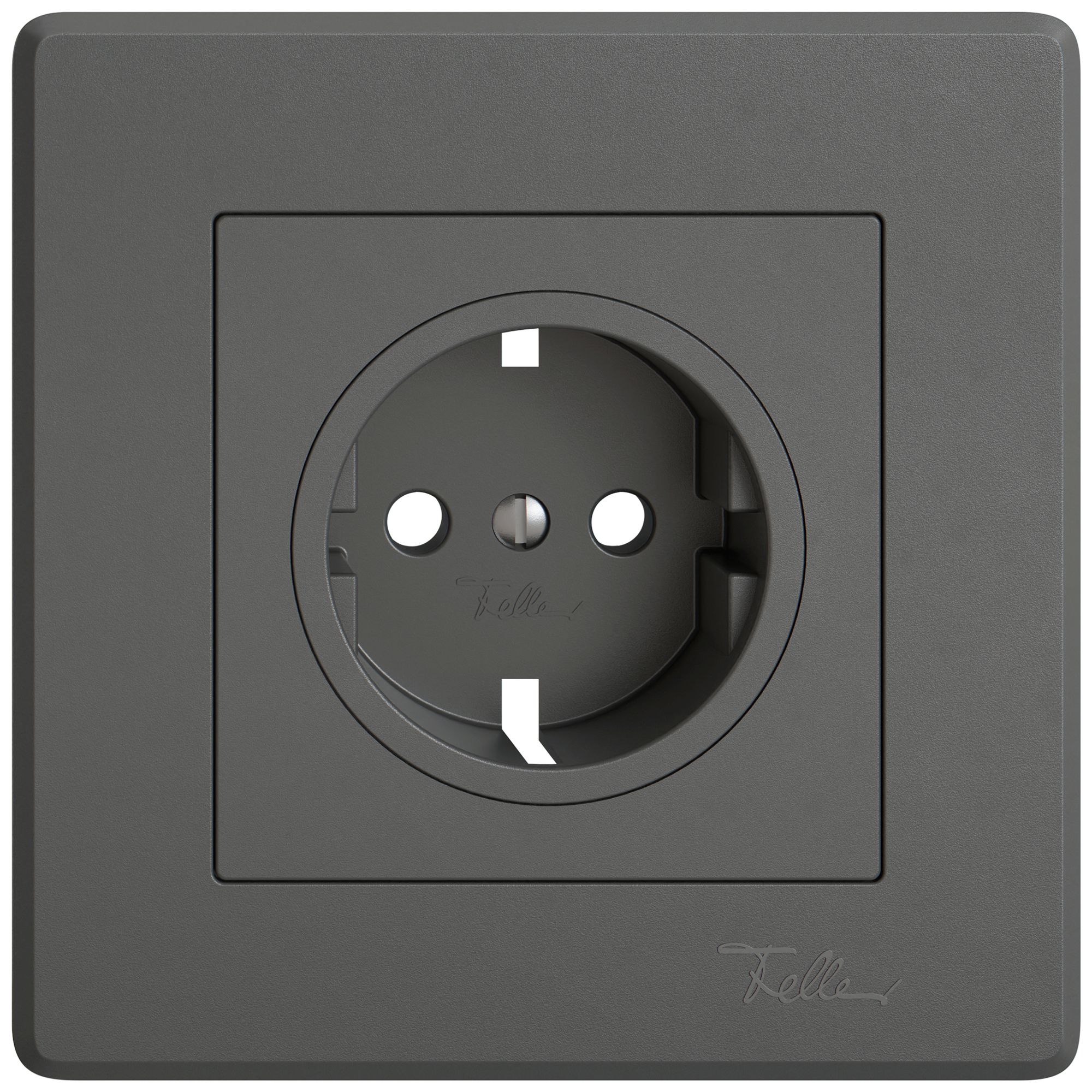 Kit di copertura EDIZIO.liv per SCHUKO 96×96mm grigio scuro