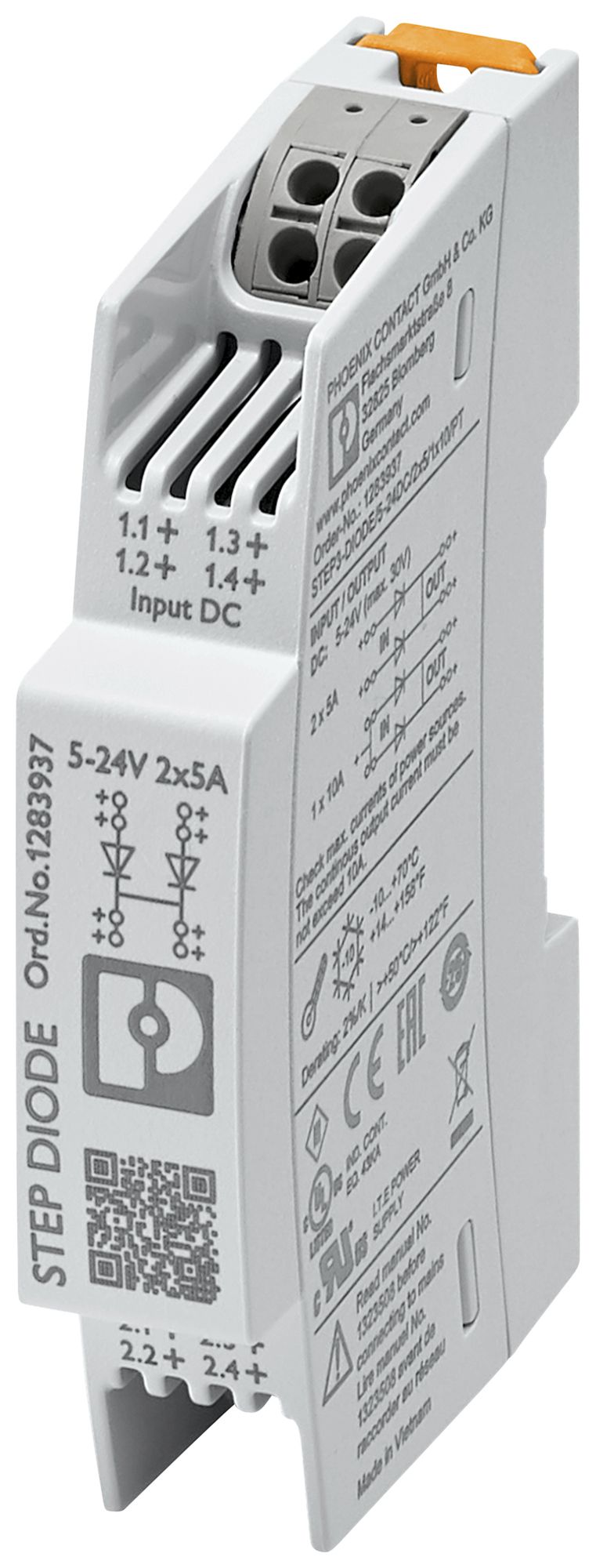 Redundanzmodul PX STEP3-DIODE/5-24DC/2X5/1X10/PT