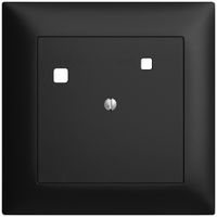 Frontset EDIZIOdue zu FI-Steckdose FMI, blind, schwarz