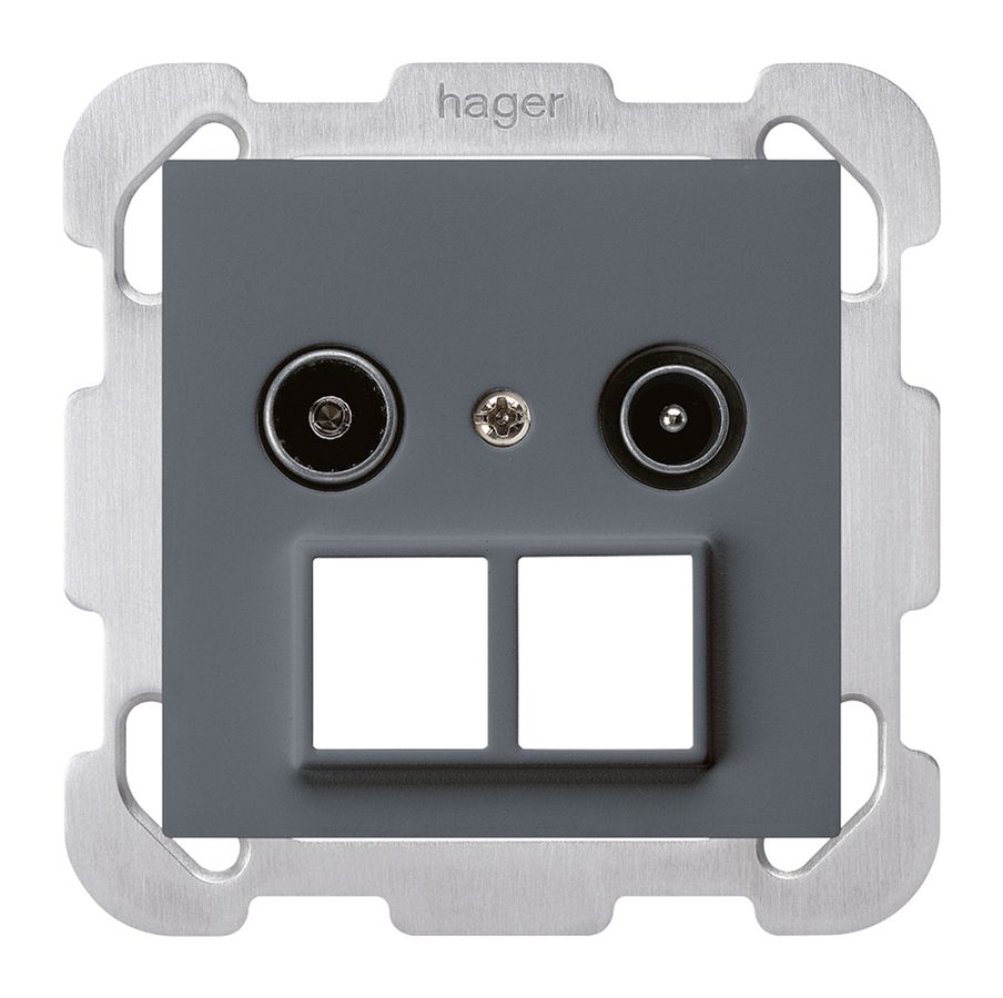 Prise d'antenne ENC R/TV HMS kallysto B 14dB anthracite