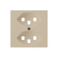 Frontplatte kallysto 2×T23 beige 60×60mm für Steckdose 2×T23