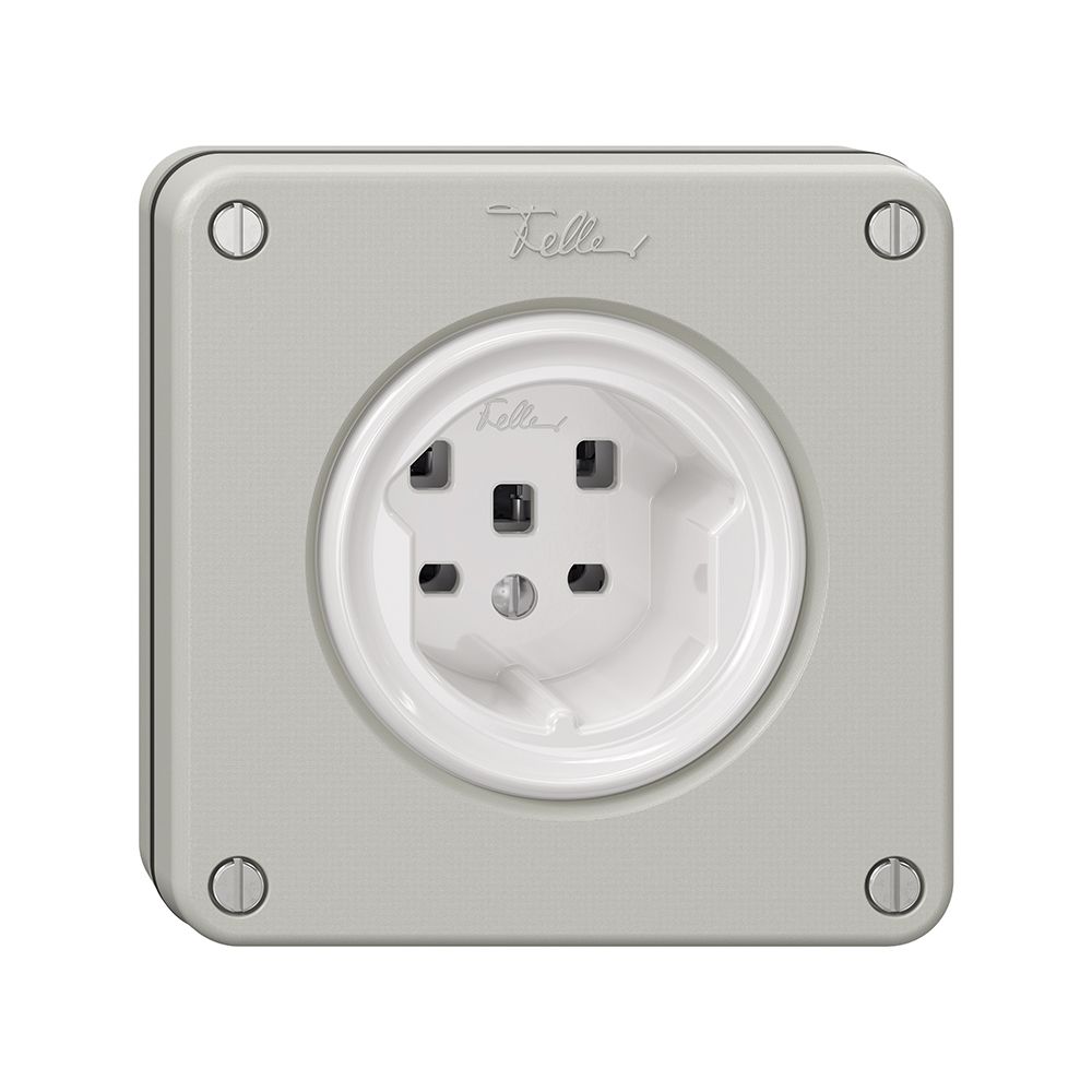 Presa NUPU NEVO, 1×T25, grigio chiaro