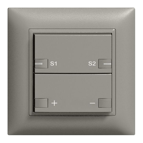 UP-Taster ZEP Universaldimmer Szene 1K/2T EDIZIOdue dunkelgrau