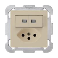 UP-Leuchtkombination 2×A-R/1P+T13 beige kallysto 2 Linsen
