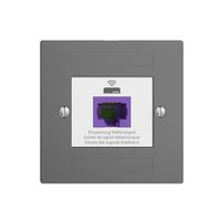 Rückführungsdose EDIZIOdue F 1×RJ45 f.Swisscom VoIP, 8 polig, UTP, dunkelgrau