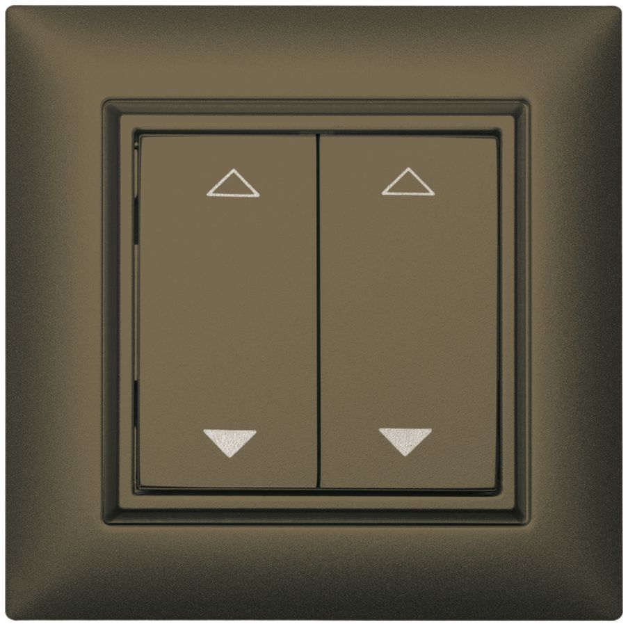 Pulsante RF AP ALADIN EnOcean EDIZIOdue, 2-volte, marrone, V/Λ