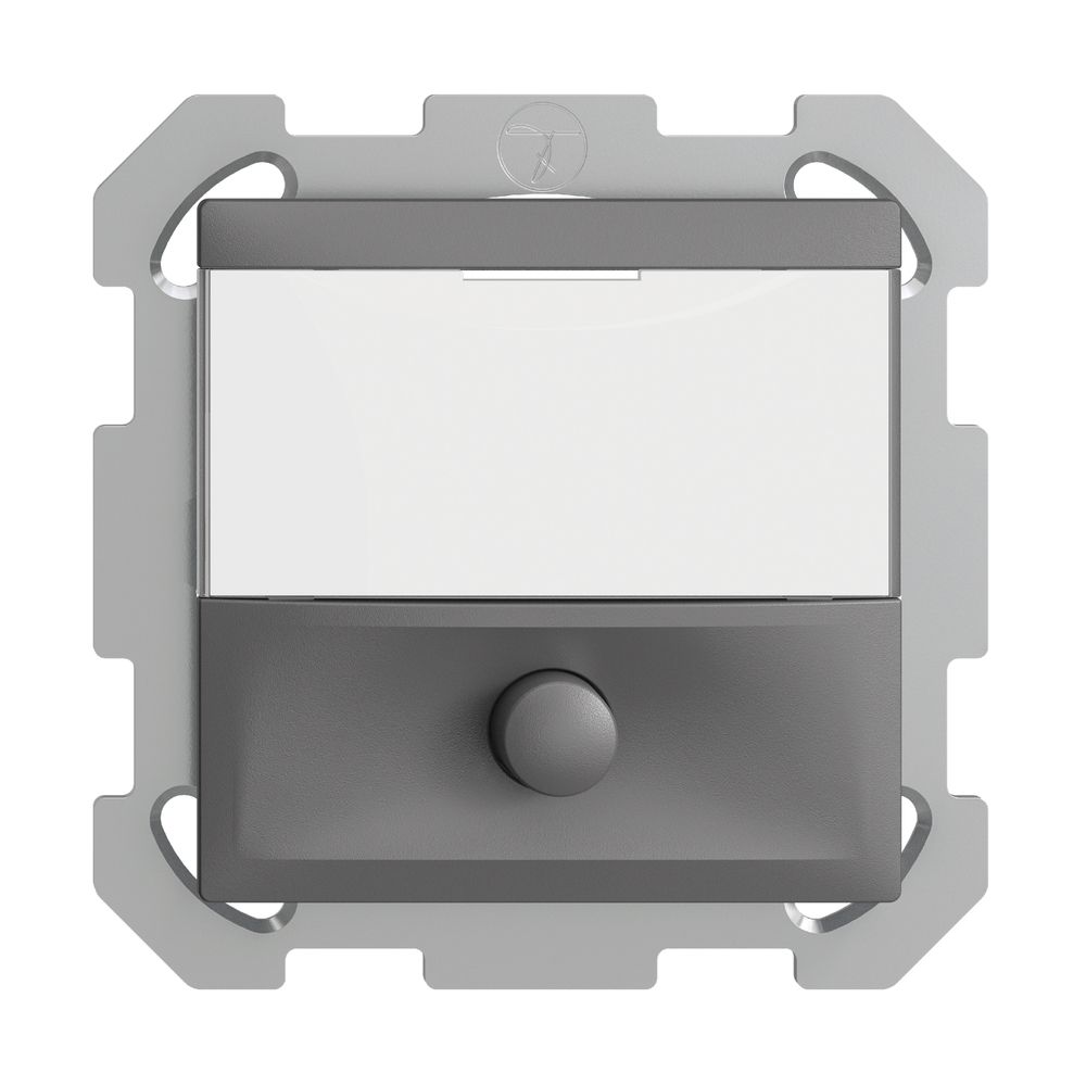 UP-Taster mit Namensschild EDIZIOdue dunkelgrau