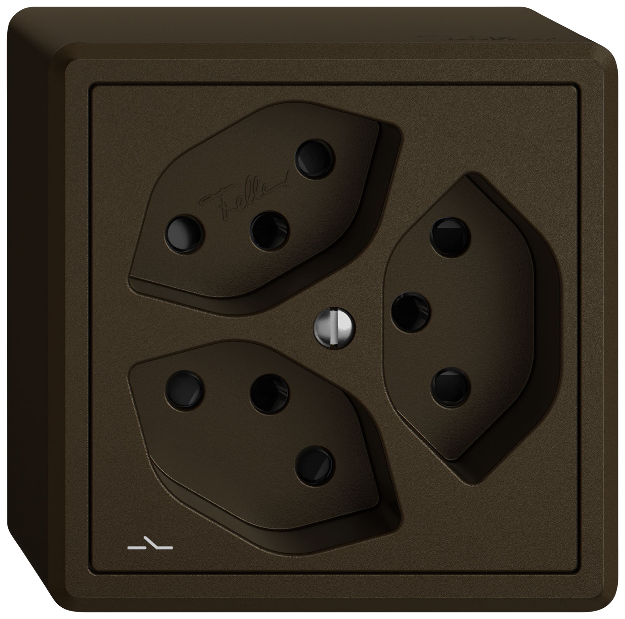 Presa AP EDIZIO.liv SNAPFIX® 3×T13 1×S con shutter ma