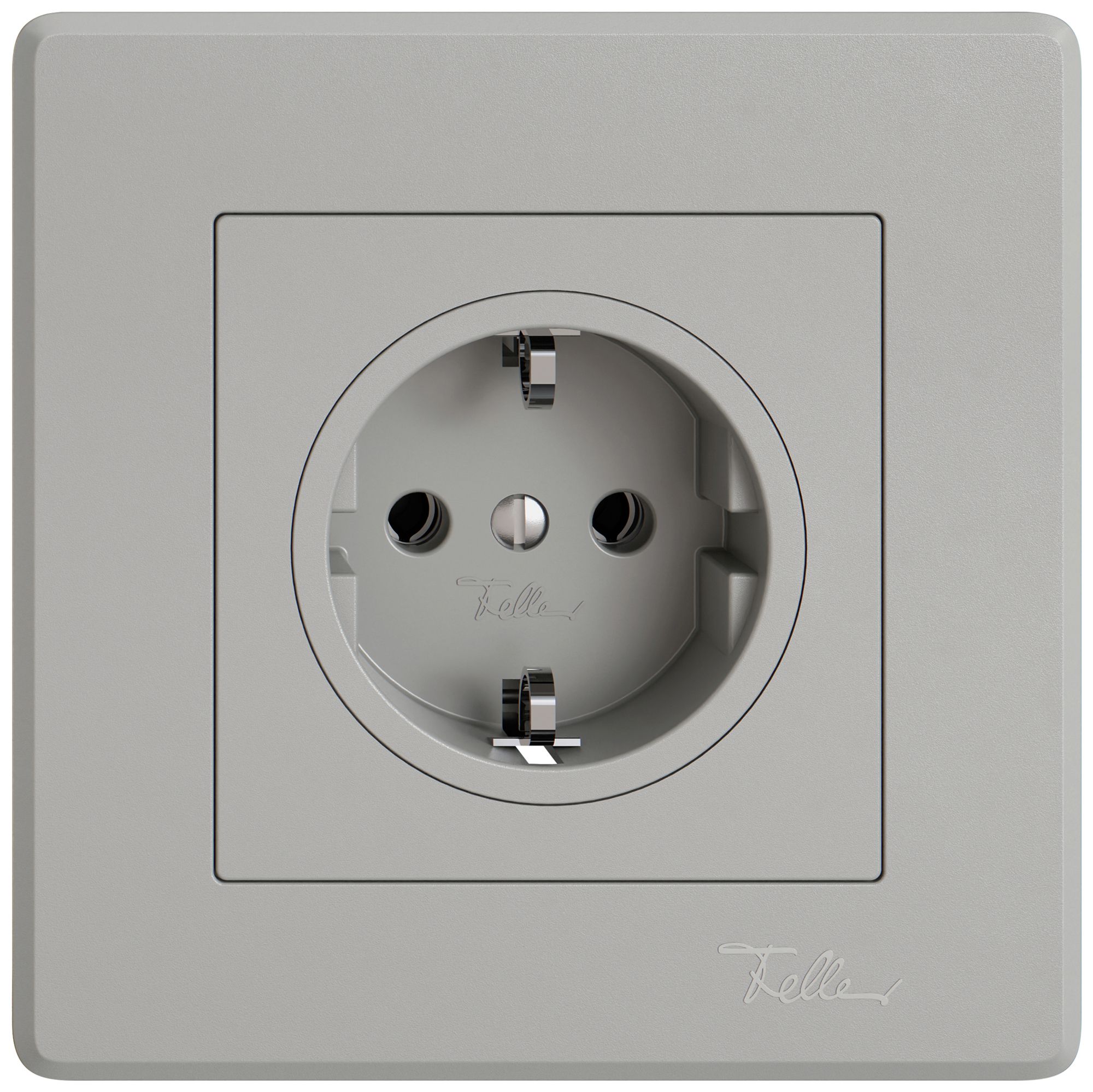 UP-Steckdose EDIZIO.liv SNAPFIX® SCHUKO 16A 230V 88×88mm hellgrau