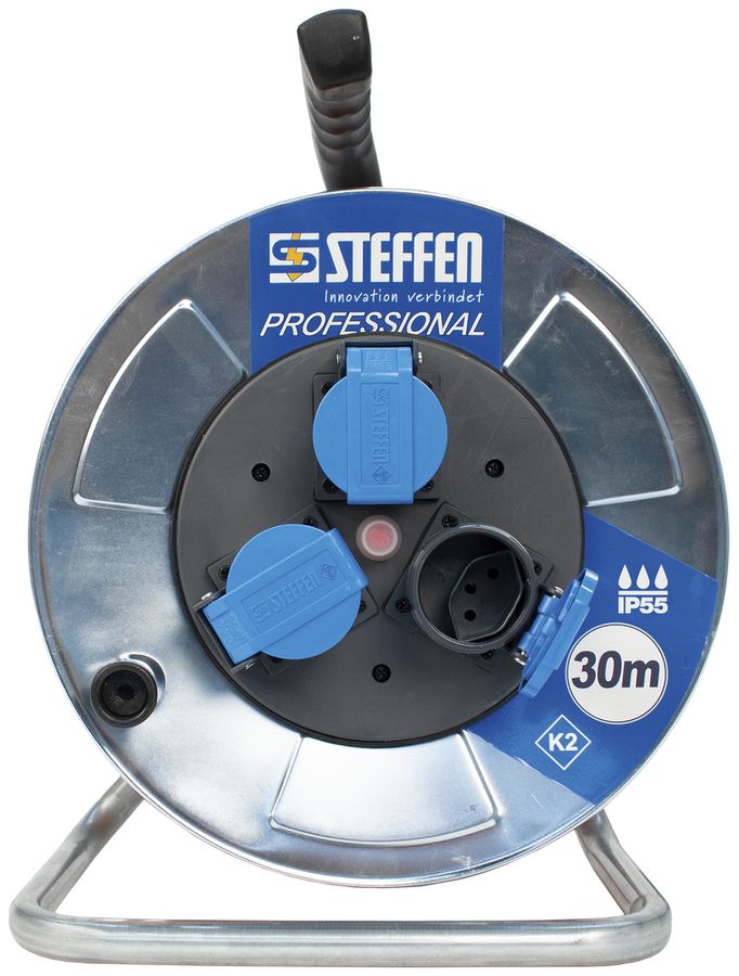 Kabelrolle Steffen Metall 3×T13 EPR-PUR 3×1.5mm² 30m