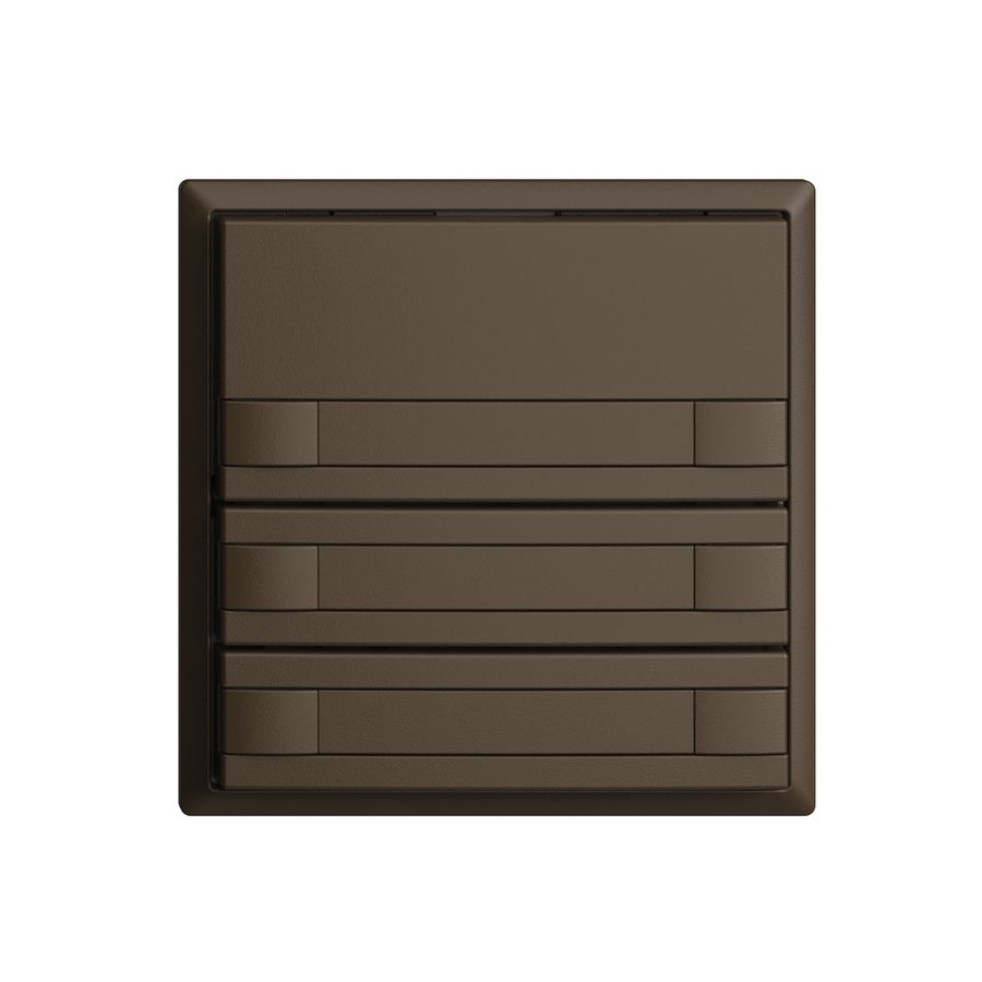 Poussoir KNX RGB EDUE, 250mW, s.LED, a.papier, 3×poussoir, comm.2×touches, cof