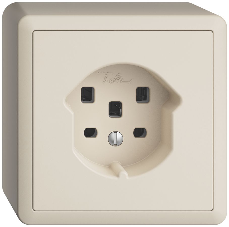 Prise AP EDIZIOdue T25 16A crema, avec bornes enf.