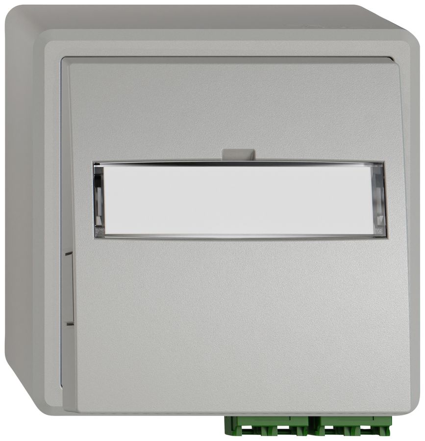 AP-FTTH-Dose EDIZIO.liv SNAPFIX® LC APC Diamond F-3000 1 mittelstück hgu