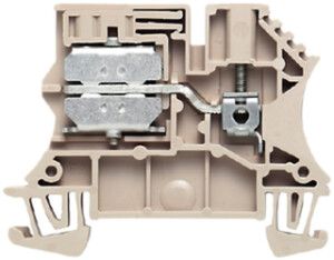 Borne de test sectionnable WM WNT barre collectrice 2.5mm² glissant TS35 beige