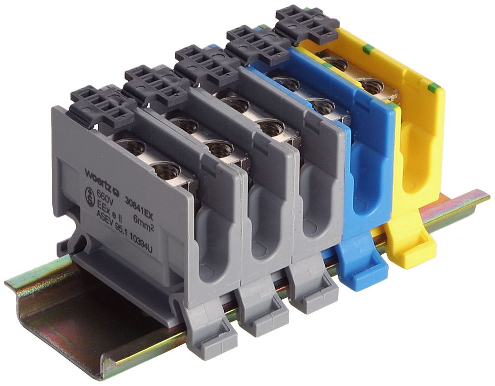 Klemmeneinsatz EEx Woertz 5×6mm² 94mm