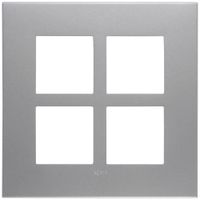 UP-Kopfzeile Legrand Arteor 2×2 horizontal und vertikal 157×157mm Soft Alu