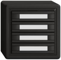 AP-KNX-Taster RGB EDIZIO.liv SNAPFIX® Temperaturfüh.o.LED Pap.4×T 2-Tbed.sz