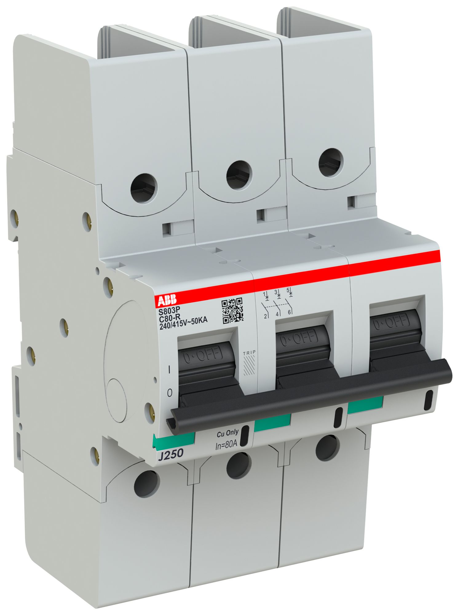 Disgiuntore ABB S803P-C80-R 3P 400V C-80A 50kA 4.5UM