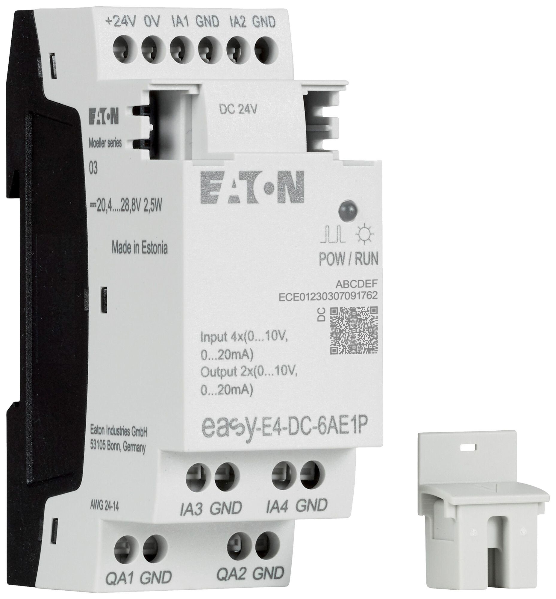 Modulo logico AMD Eaton EASY-E4-DC-6AE1P 20.4…28.8VDC 4×AI 2×AO