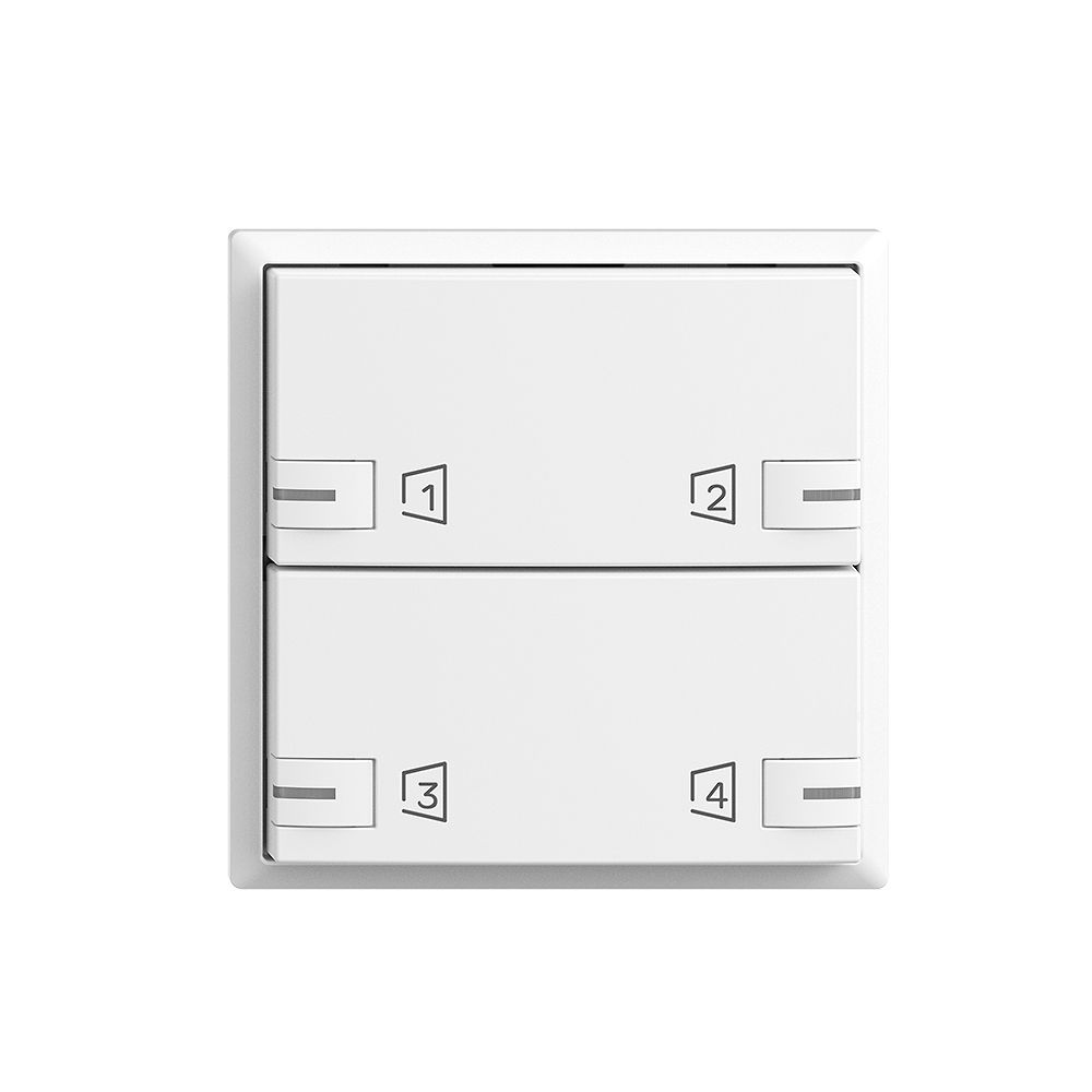 Kit de montage EDIZIOdue zeptrionAIR F, WLAN, LED-RGB, 2×touche, 2×commande bc