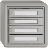 AP-KNX-Taster RGB EDIZIO.liv SNAPFIX® Temperaturfüh.o.LED Pap.4×T 1-Tbed.hgu