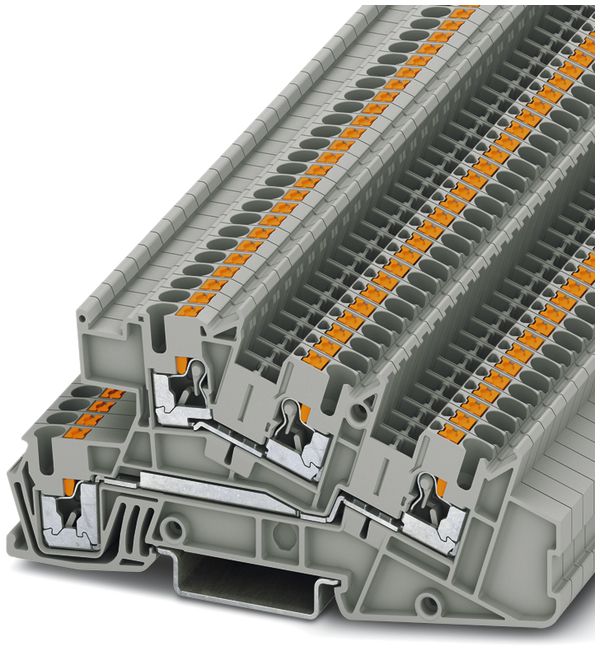 Borne 0.14…4mm² gris connexion Push-in PTI 2.5-L/L