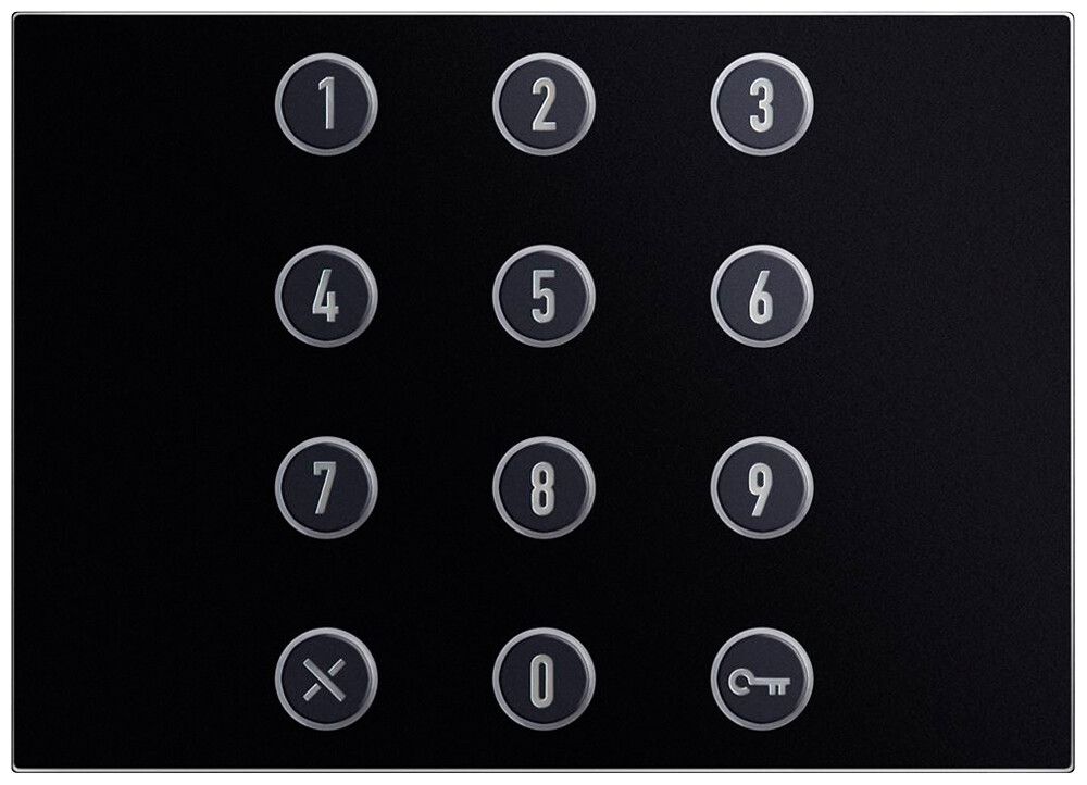 Placca frontale per modulo tastiera numerica Urmet Alpha, IP55, nero