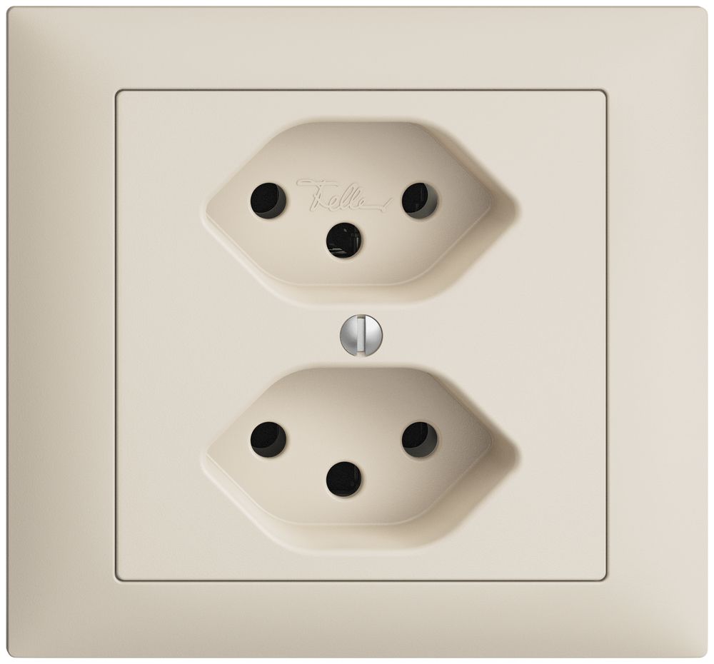 EB-Steckdose EDIZIOdue 2×T13 crema