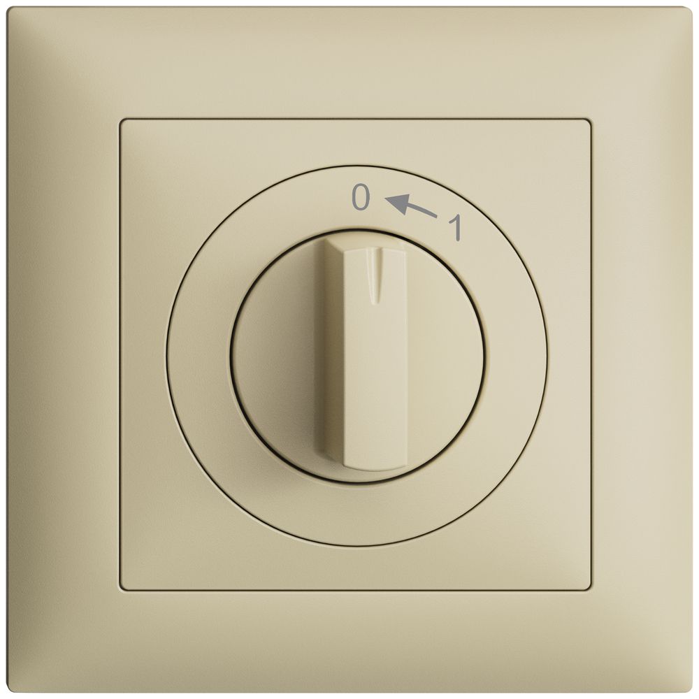 Frontset EDIZIOdue 0<-1 vanille 88×88mm für Schwenktaster