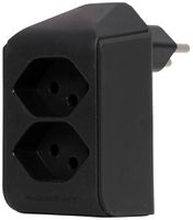 Abzweigstecker cleverLINE 2×T13 300° mit Aufhänger schwarz