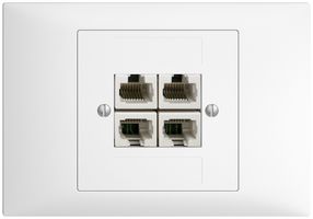 EB-Dose 4×RJ45/u 4P getr. EDIZIOdue weiss ITplus