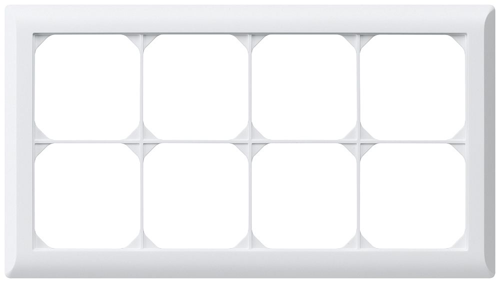 UP-Abdeckrahmen kallysto.line 2×4 weiss horizontal 152×272mm