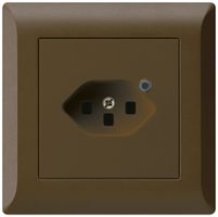 Presa INC Hager kallysto.line 1×T23 illuminato C marrone