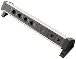 Prise multiple de table Desk-Mountain 4×T13/2×USB-C/2×RJ45 3m T12 F=10A