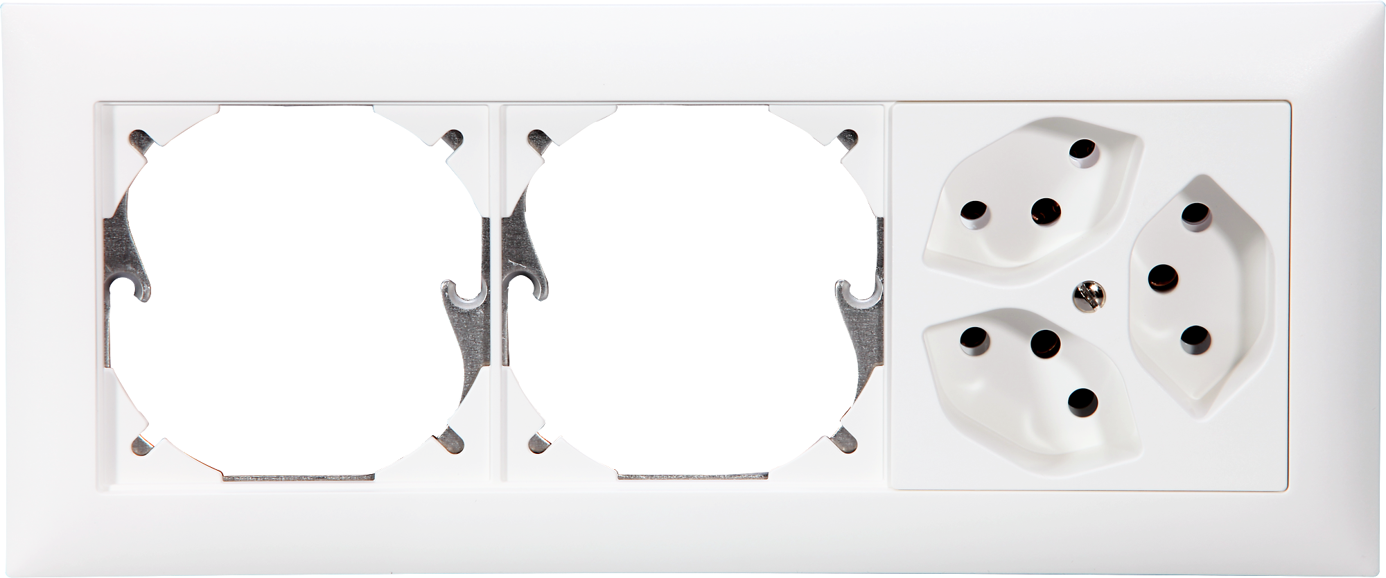 UP-Kombination Edue 1x3, Leer + Leer + 3xT13, ws