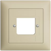 Frontset EDIZIOdue vanille 88×88mm 1×TT 3×RJ