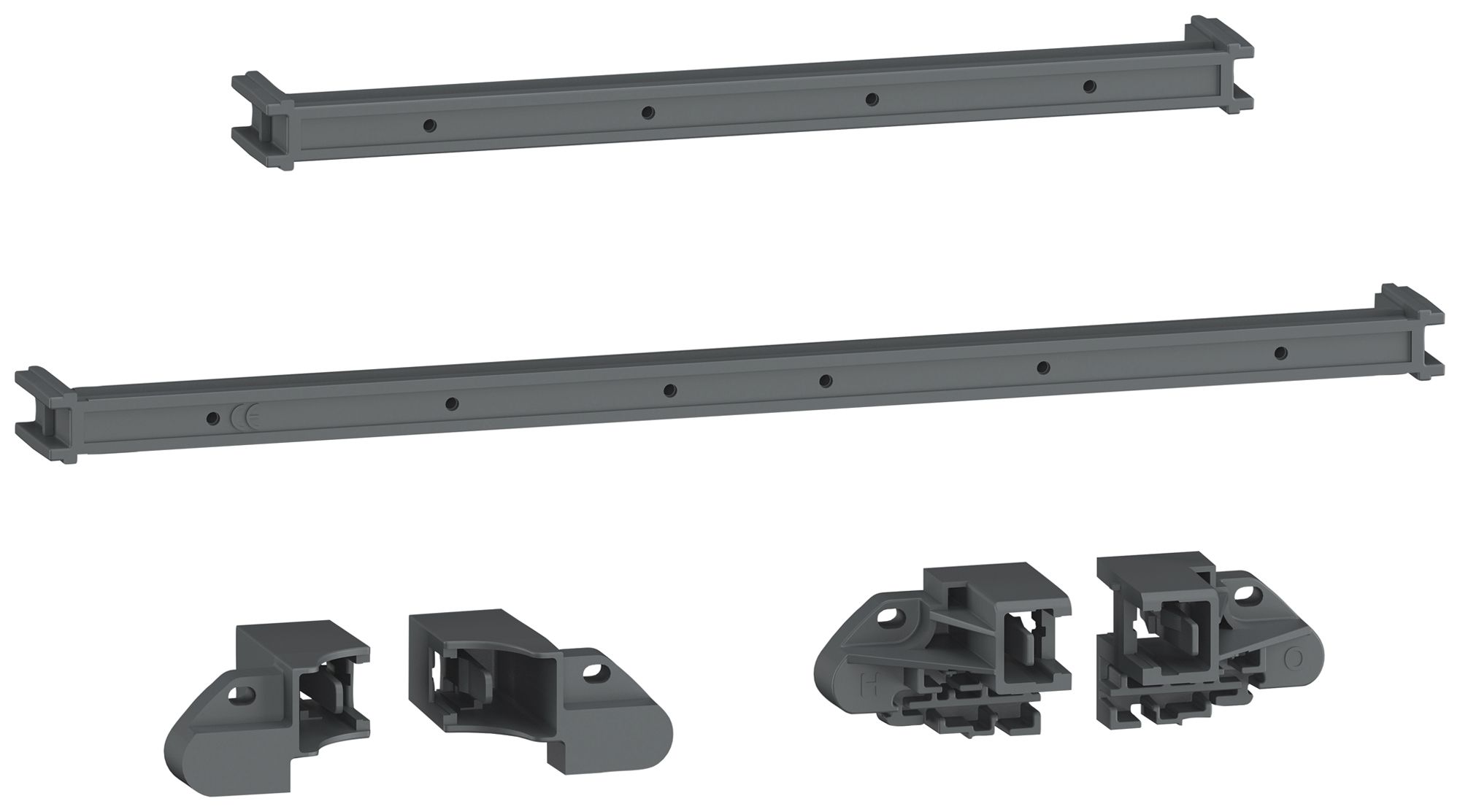 Support de borniers SE PrismaSeT XS p.13/18/24UM 5×320×7mm noir