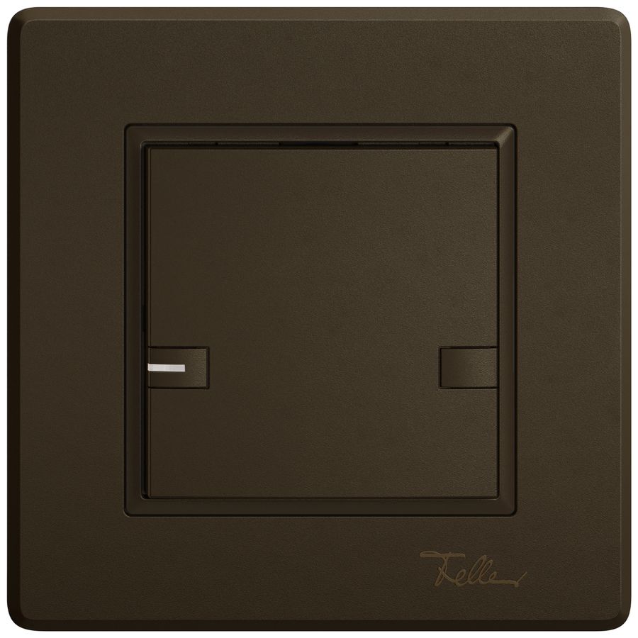 Poussoir KNX RGB ENC EDIZIO.liv SNAPFIX® capteur temp.RGB-LED 1× comm.2T br