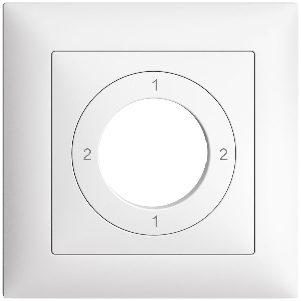 Kit frontal EDIZIOdue 2-1-2-1 88×88mm blanc pour interrupteur à clé