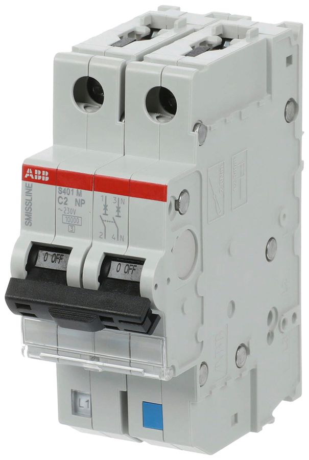 Disgiuntore SMISSLINE TP S 2×2A C 10kA NP