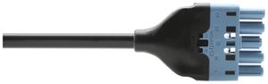 Anschlussleitung Woertz 49345/C2 5×2.5mm² 250V 20A 4m bl Buchse-Stecker Cca