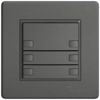 Poussoir KNX RGB ENC EDIZIO.liv SNAPFIX® capteur temp.s.LED 6× comm.1T grf