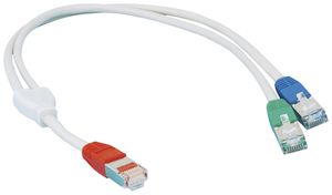 Patchkabel Hager HMS Y TEL/LAN 0.5m grau