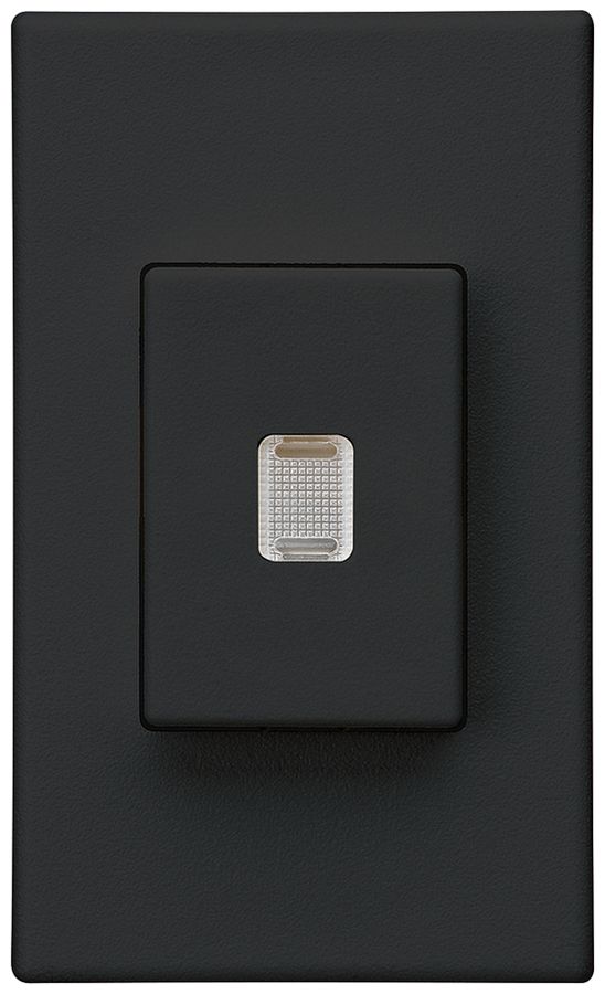 EB-Taster Hager FLF 10A/250V 0/2L beleuchtet schwarz