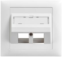 Kit de montage INC Keystone Dätwyler blanc, 2×, EDIZIOdue, oblique, 86×80mm