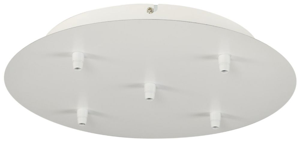 Rosace de plafond SLV 5 sorties, Ø330×60mm avec décharge de traction blanc